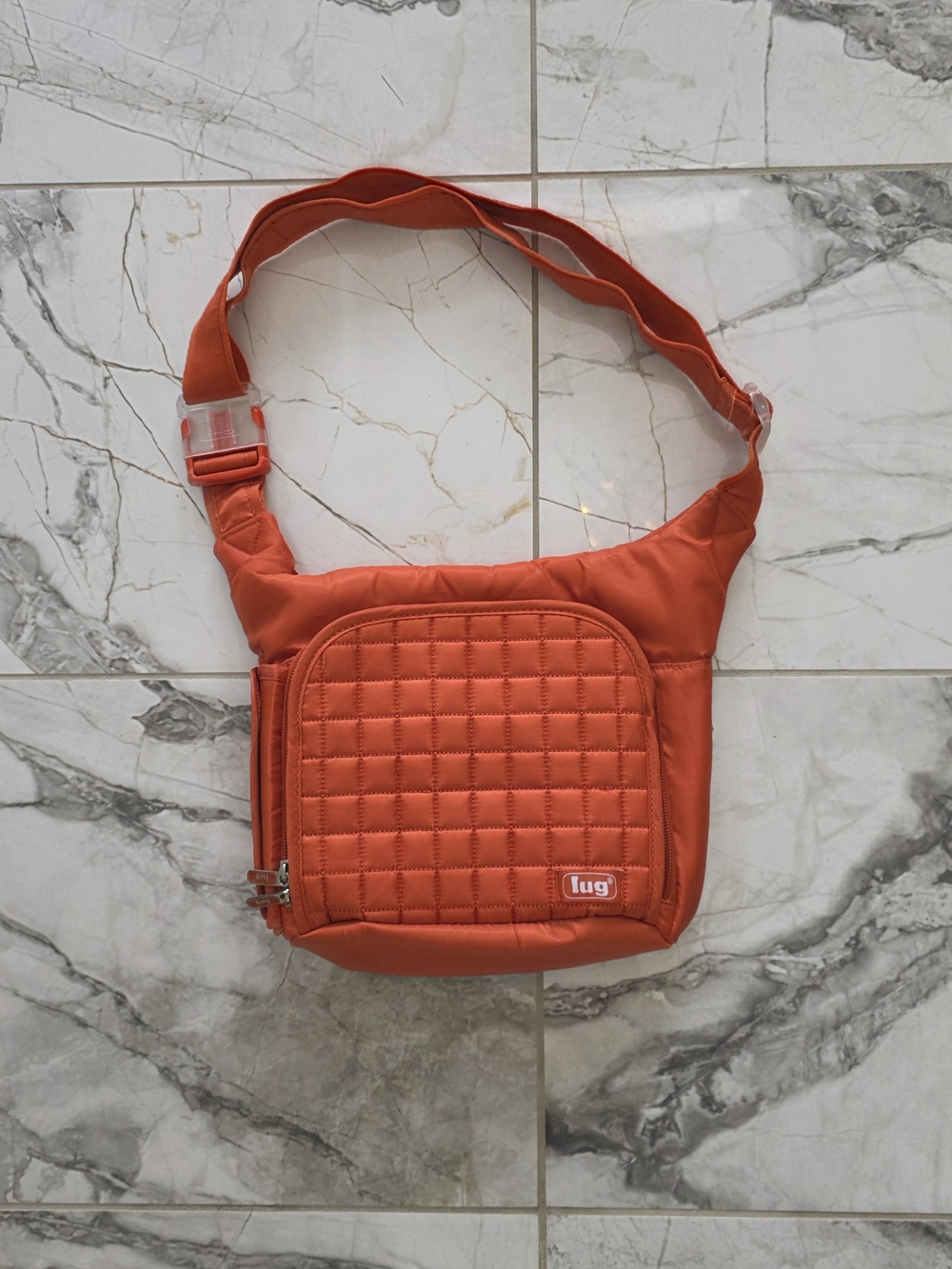 lug Bright Orange Quilted Crossbody